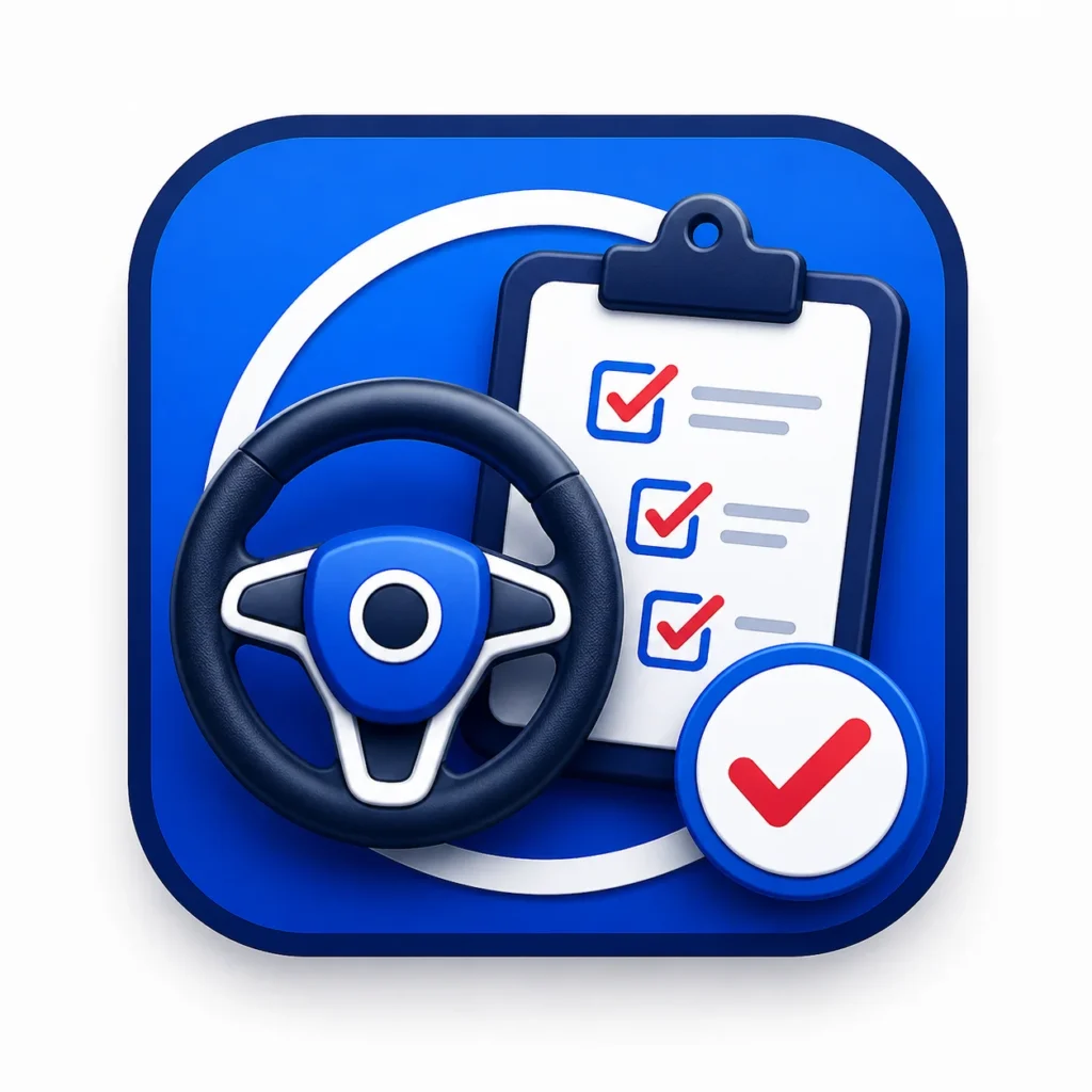 Driving test preparation icon