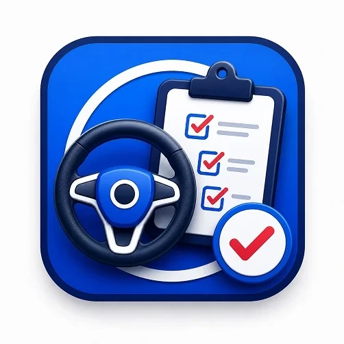 Driving test preparation icon