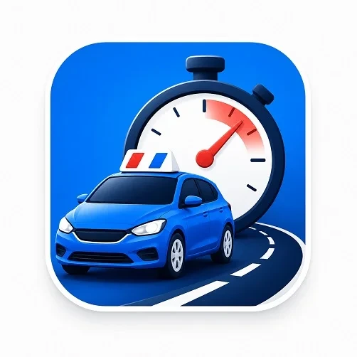 Driving test preparation icon