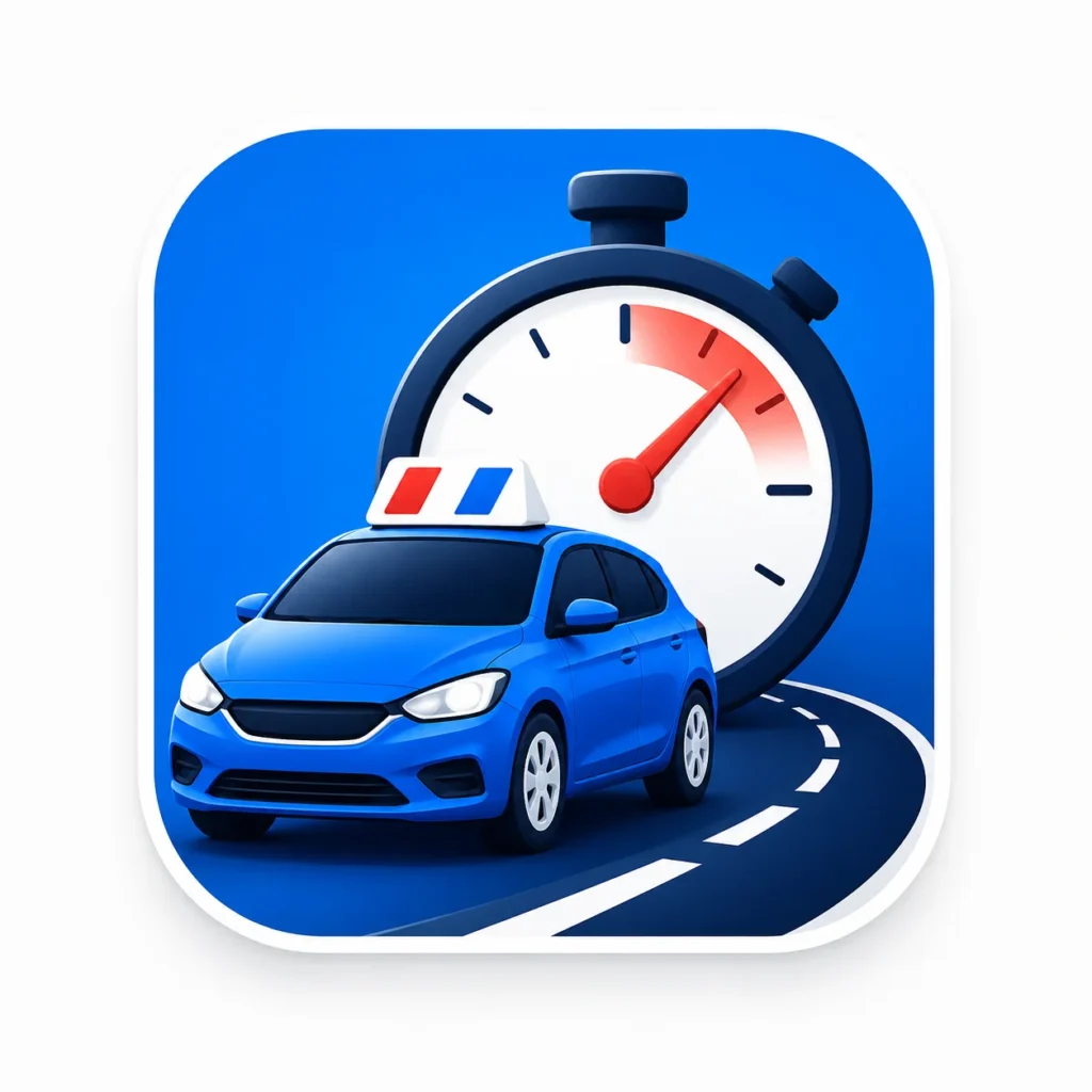 Driving test preparation icon