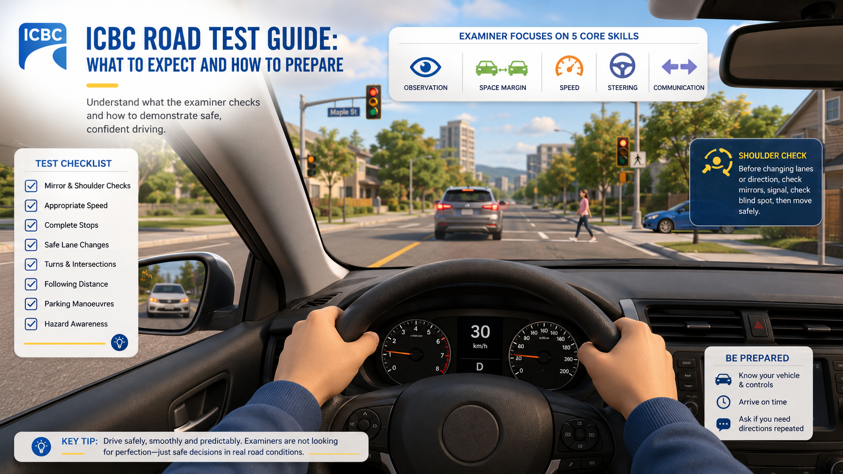 icbc road test prepration with Seymour Driving School