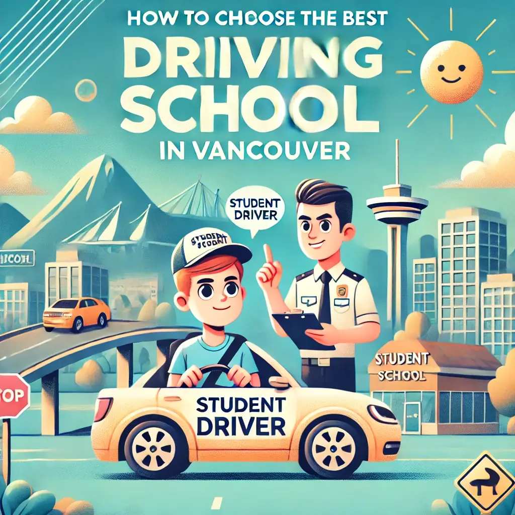 A cartoon titled How to Choose the Best Driving School in Vancouver.